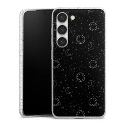 Silicone Glitter Case silver glitter