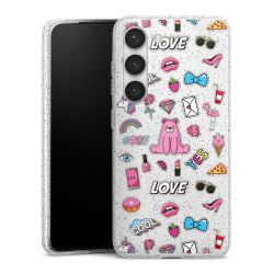 Silicone Glitter Case silver glitter