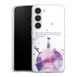 Silikon Glitter Case transparent-silber