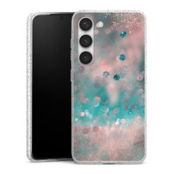 Silicone Glitter Case silver glitter