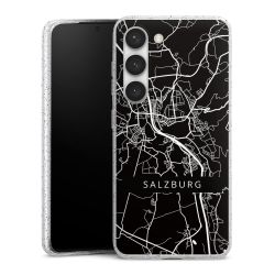 Silikon Glitter Case transparent-silber