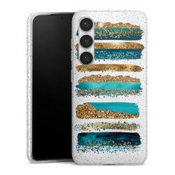 Silicone Glitter Case silver glitter