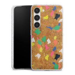 Silicone Glitter Case silver glitter