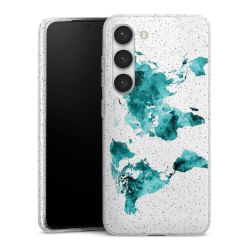 Silicone Glitter Case silver glitter