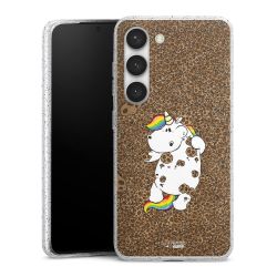 Silikon Glitter Case transparent-silber