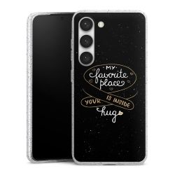 Silicone Glitter Case silver glitter