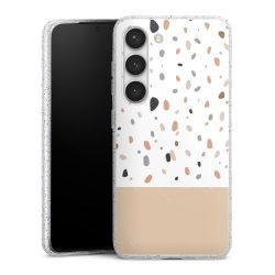 Silikon Glitter Case transparent-silber