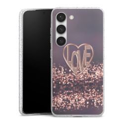 Silikon Glitter Case transparent-silber