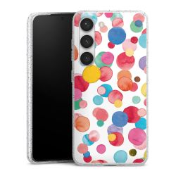 Silicone Glitter Case silver glitter