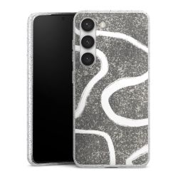 Silicone Glitter Case silver glitter