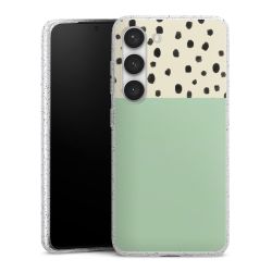 Silicone Glitter Case silver glitter