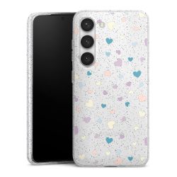 Silikon Glitter Case transparent-silber