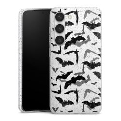 Silicone Glitter Case silver glitter