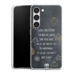 Silikon Glitter Case transparent-silber