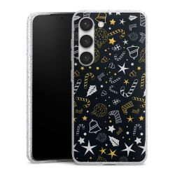 Silicone Glitter Case silver glitter