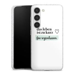 Silikon Glitter Case transparent-silber