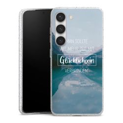 Silikon Glitter Case transparent-silber