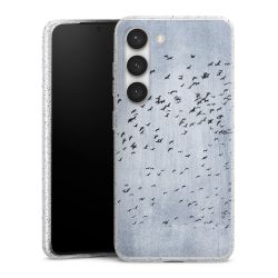 Silicone Glitter Case silver glitter