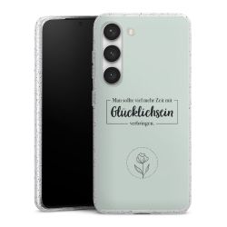 Silikon Glitter Case transparent-silber