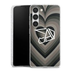 Silikon Glitter Case transparent-silber