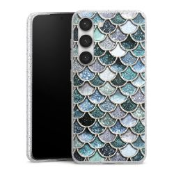 Silicone Glitter Case silver glitter