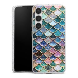 Silicone Glitter Case silver glitter