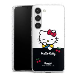 Silikon Glitter Case transparent-silber