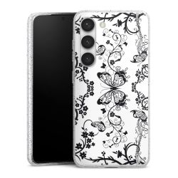 Silicone Glitter Case silver glitter