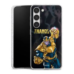 Silikon Glitter Case transparent-silber