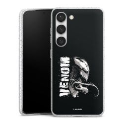 Silikon Glitter Case transparent-silber