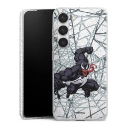 Silikon Glitter Case transparent-silber