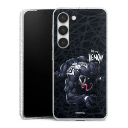 Silikon Glitter Case transparent-silber