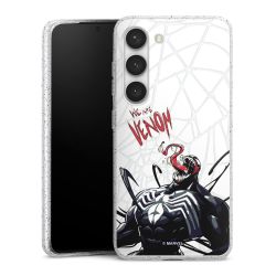 Silikon Glitter Case transparent-silber