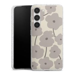 Silikon Glitter Case transparent-silber