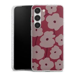 Silikon Glitter Case transparent-silber