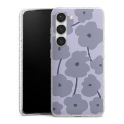 Silikon Glitter Case transparent-silber