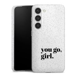 Silikon Glitter Case transparent-silber