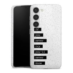 Silikon Glitter Case transparent-silber