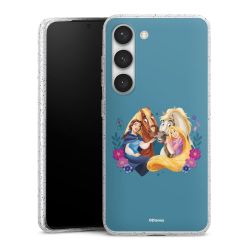 Silikon Glitter Case transparent-silber