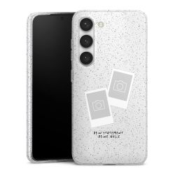 Silikon Glitter Case transparent-silber