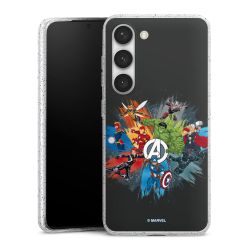 Silikon Glitter Case transparent-silber