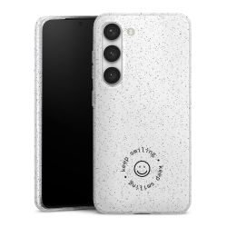 Silikon Glitter Case transparent-silber