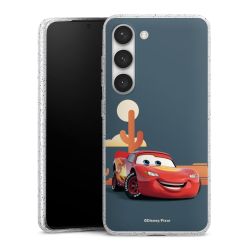 Silikon Glitter Case transparent-silber