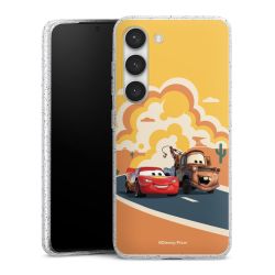 Silikon Glitter Case transparent-silber