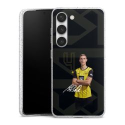 Silikon Glitter Case transparent-silber