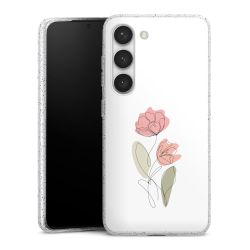 Silikon Glitter Case transparent-silber