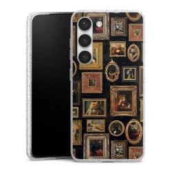 Silikon Glitter Case transparent-silber