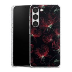 Silikon Glitter Case transparent-silber