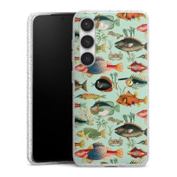 Silikon Glitter Case transparent-silber