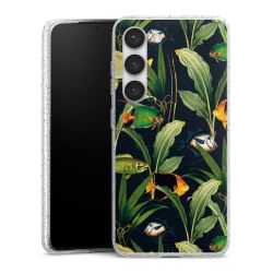 Silikon Glitter Case transparent-silber